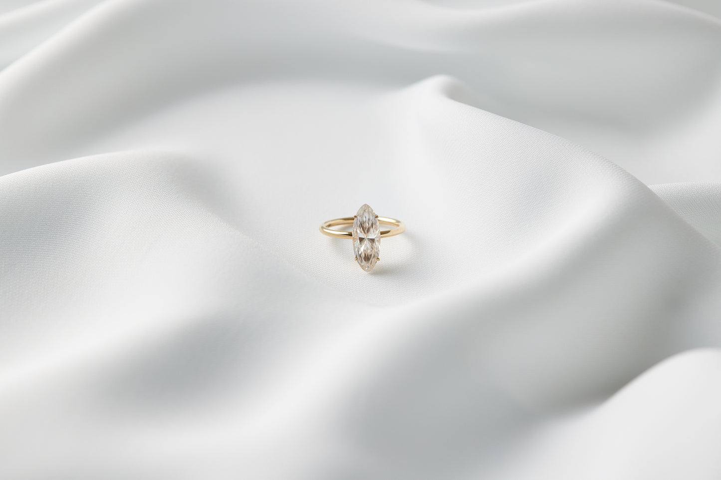 Marquise Solitaire Diamond Engagement Ring