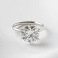 Round Solitaire 6 Claw Setting Moissanite Engagement Ring - Ready To Ship