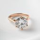 Round Solitaire 6 Claw Setting Diamond Ring