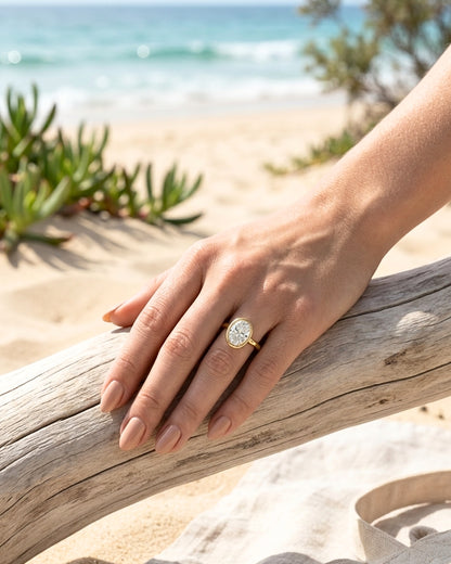 Maeve: Oval Bezel Diamond Engagement Ring