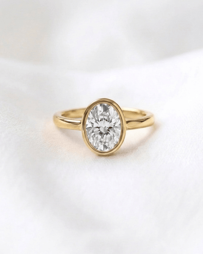 Maeve - Oval Bezel Moissanite Engagement Ring