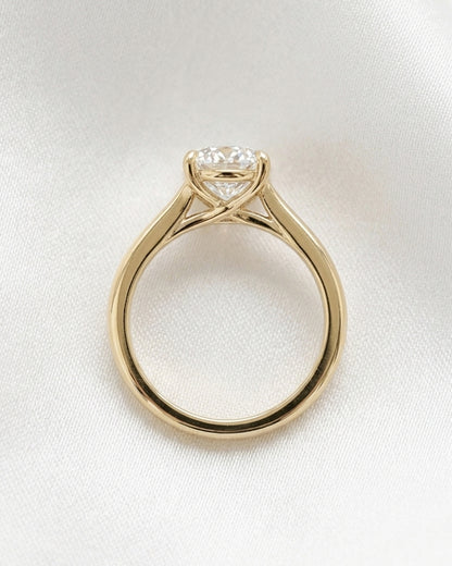 Odette - Oval Cathedral Moissanite Engagement Ring