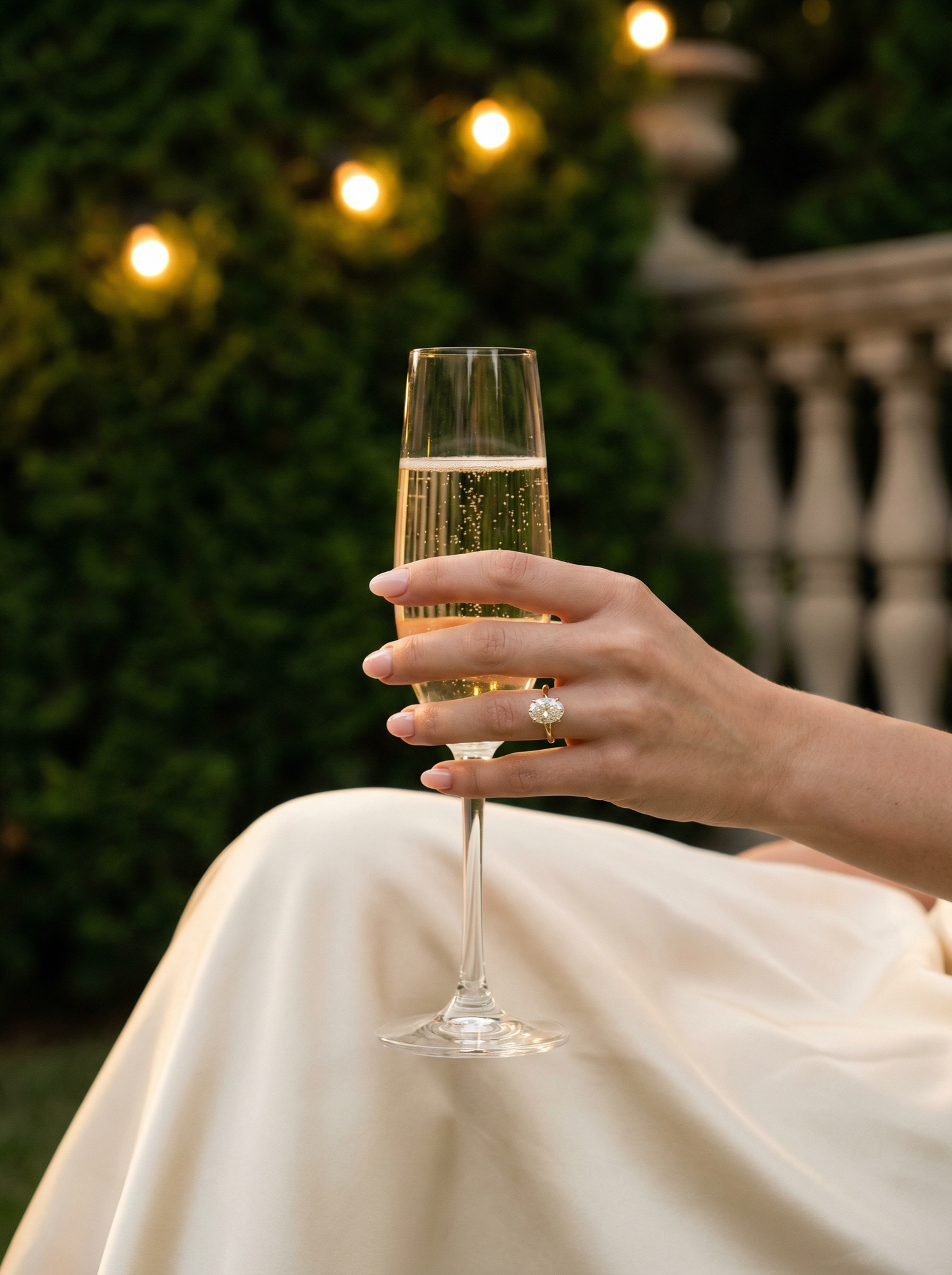 Oval Solitaire Moissanite Engagement Ring