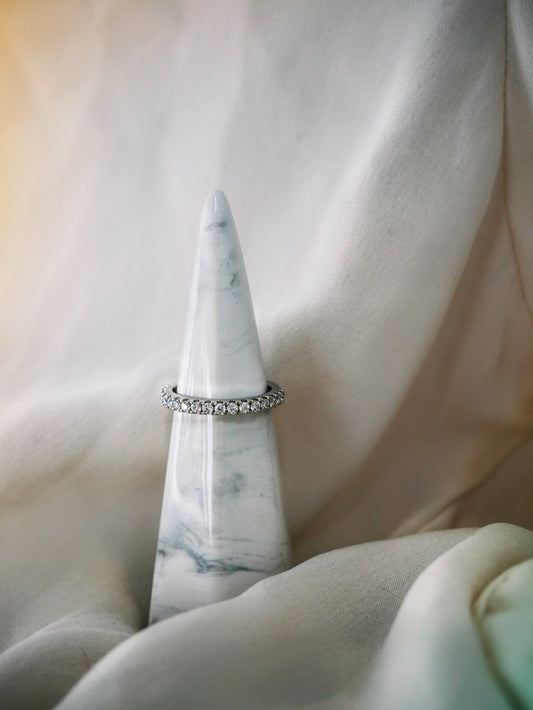 Full Pavè Moissanite Wedding Band - Moissanite Engagement Rings