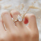 Curved Cluster Moissanite Wedding Band