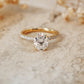 Oval Full Pavé Moissanite Engagement Ring