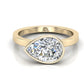 East West Bezel Pear Solitaire Diamond Engagement Ring