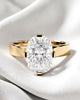 Pippa: Oval Solitaire Compass Prong Moissanite Engagement Ring