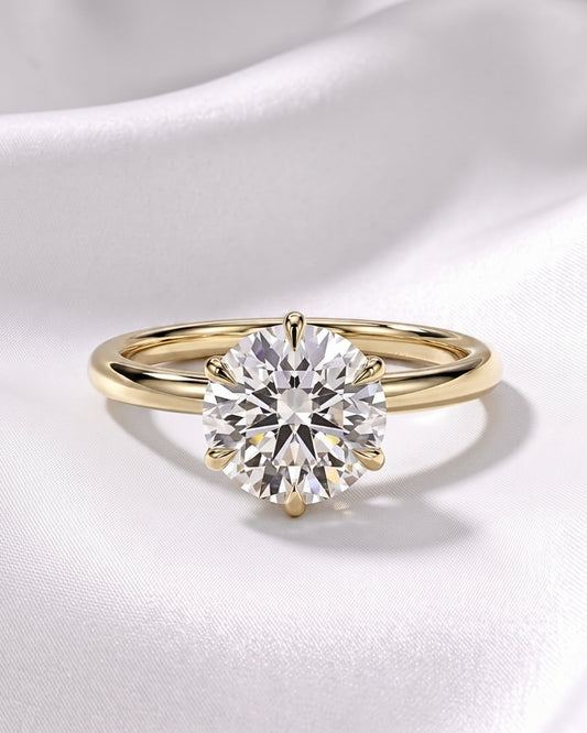 Polly: Round Hidden Halo Diamond Engagement Ring