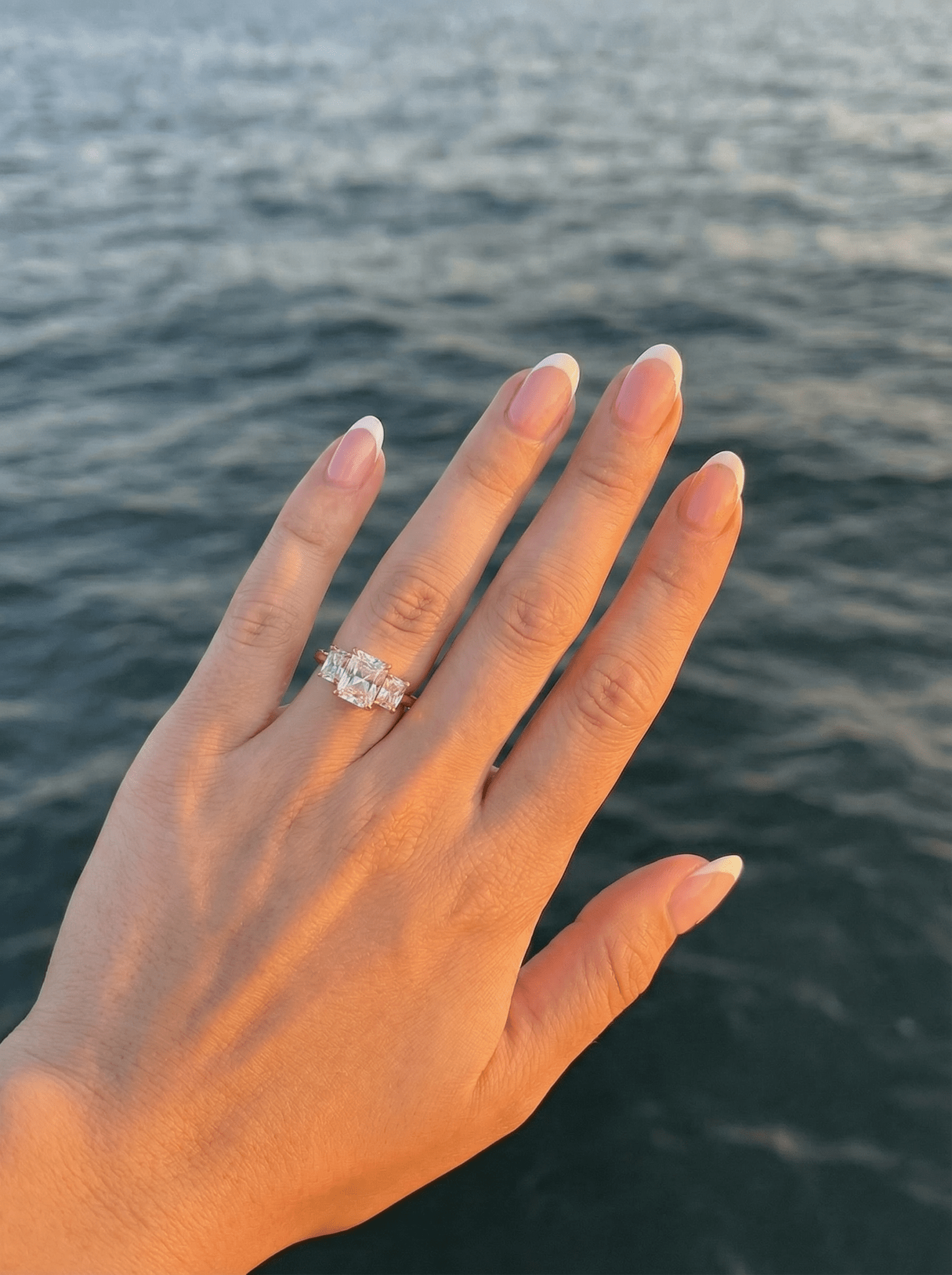 Radiant Trilogy Moissanite Engagement Ring – Timeless Design - Moissanite Engagement Rings