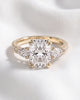 Seraphina: Elongated Cushion Pear Setting 2/3 Pavé Diamond Engagement Ring