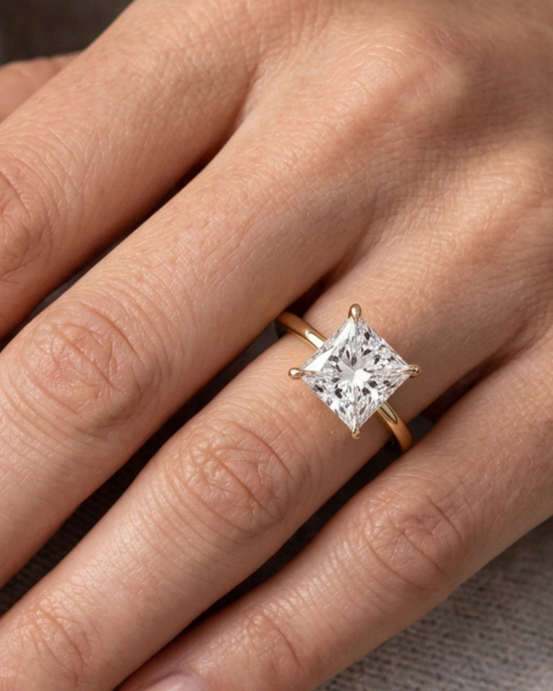 Sienna - Princess Solitaire Moissanite Engagement Ring