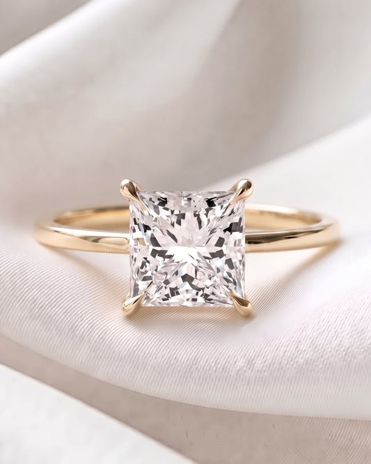 Sienna: Princess Solitaire Diamond Engagement Ring
