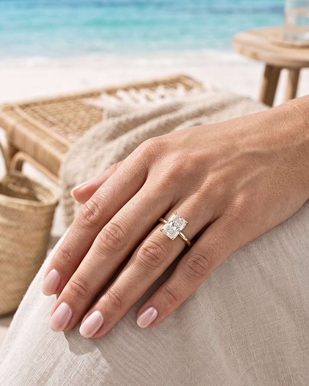 Stella: Radiant Solitaire Diamond Engagement Ring