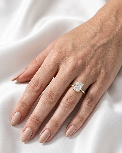 Stella: Radiant Solitaire Diamond Engagement Ring