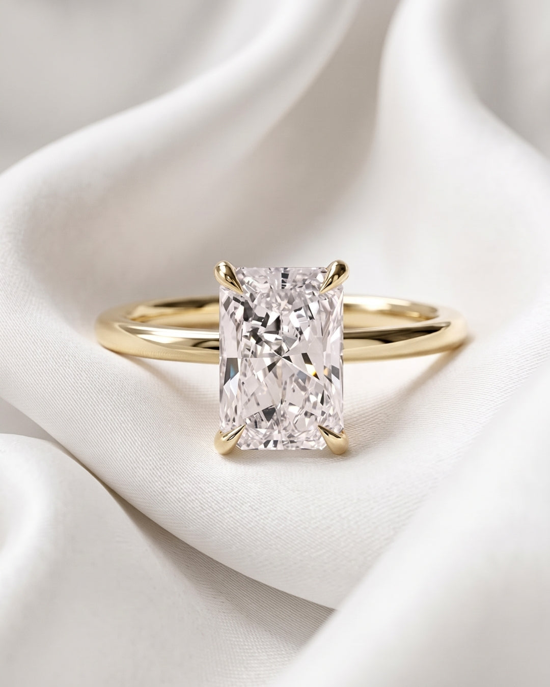 Stella: Radiant Solitaire Diamond Engagement Ring