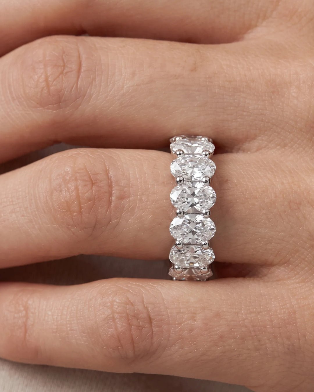Tessa: 7 Stone Oval Moissanite Ring - Moissanite Engagement Rings