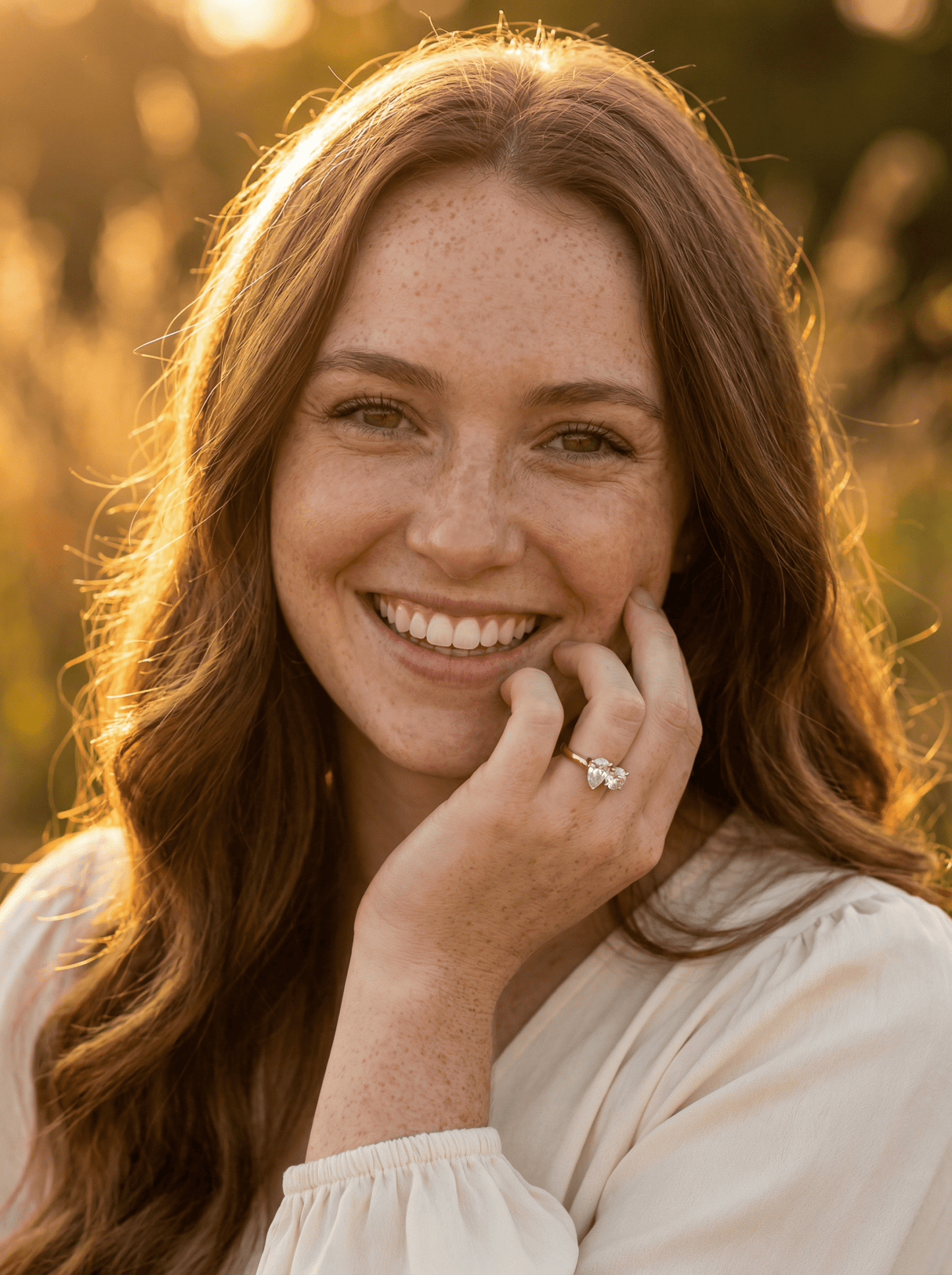 Toi Et Moi Pear & Round Moissanite Engagement Ring - Moissanite Engagement Rings
