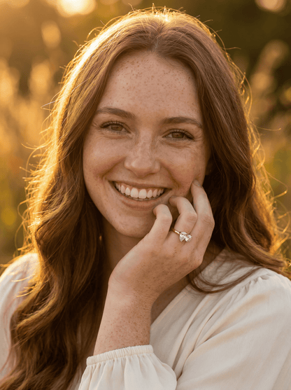 Toi Et Moi Pear & Round Moissanite Engagement Ring - Moissanite Engagement Rings