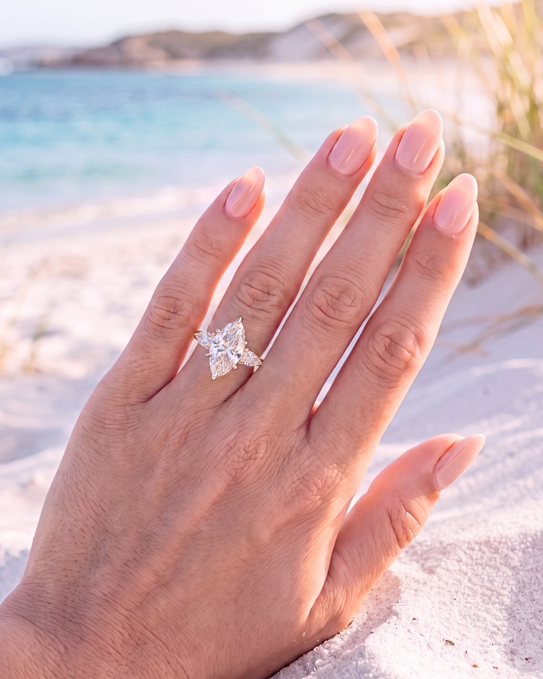 Vega: Marquise Trilogy Diamond Engagement Ring