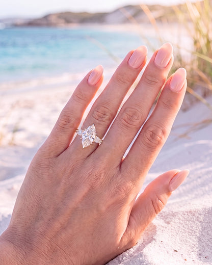 Vega: Marquise Trilogy Diamond Engagement Ring