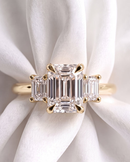 Vivienne: Emerald Trilogy Diamond Engagement Ring