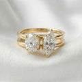 Calla — Marquise and Round Crossover Moissanite Engagement Ring