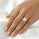 Cushion Halo Pavé Diamond Engagement Ring - Moissanite Engagement Rings
