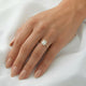 Emerald Solitaire Moissanite Engagement Ring - Moissanite Engagement Rings