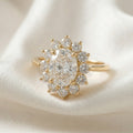 Brynn — Floral Oval Moissanite Engagement Ring