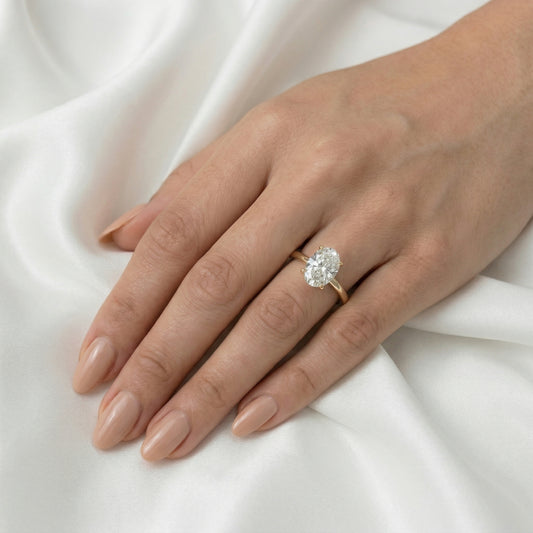Oval Cathedral Moissanite — Guthrie Jewellery