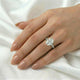 Oval Dovetail Pavé Platinum Moissanite Engagement Ring — Guthrie Jewellery