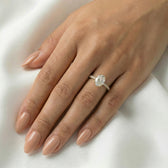 Elodie: Oval Full Pavé Diamond Engagement Ring