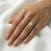 Elodie: Oval Full Pavé Moissanite Engagement Ring