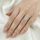 Pear Half Pavé Hidden Halo Moissanite Engagement Ring - Moissanite Engagement Rings