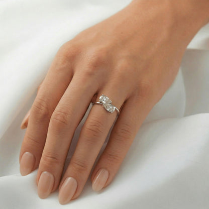 Pear Two - Stone Moissanite Engagement Ring - Moissanite Engagement Rings