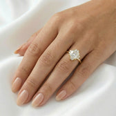 Daphne: Round Accent Stones Diamond Engagement Ring