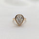Pear Bezel Moissanite Engagement Ring - Moissanite Engagement Rings