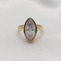 Mae — Marquise Bezel Moissanite Engagement Ring
