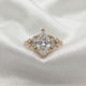 Marquise Cluster Stones Moissanite Engagement Ring - Moissanite Engagement Rings