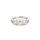 Asscher Trilogy Diamond Engagement Ring - Moissanite Engagement Rings
