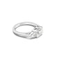 Asscher Trilogy Diamond Engagement Ring - Moissanite Engagement Rings