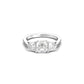 Asscher Trilogy Diamond Engagement Ring - Moissanite Engagement Rings