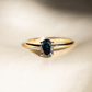 Oval Blue Solitaire Engagement Ring - moissaniteengagementrings