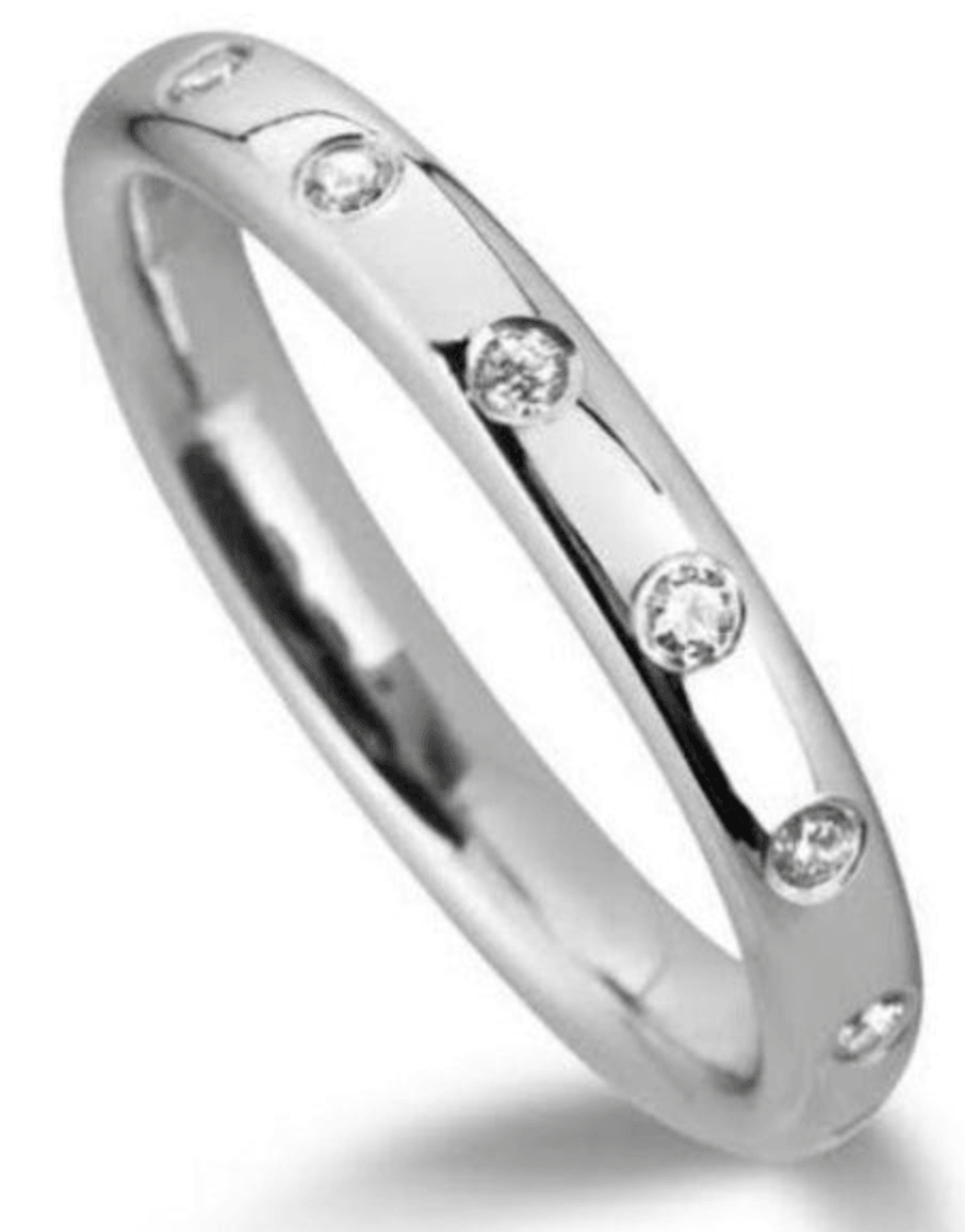 Diamond Wedding Band 1.7mm Width - Moissanite Engagement Rings