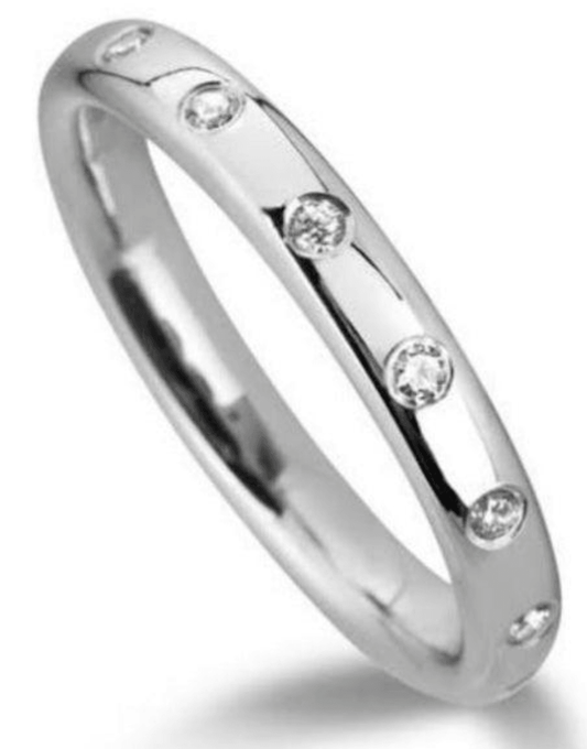 Diamond Wedding Band 1.7mm Width - Moissanite Engagement Rings