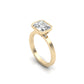East West Bezel Emerald Solitaire Moissanite Engagement Ring - Moissanite Engagement Rings