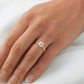 Elongated Cushion Hidden Halo Diamond Engagement Ring