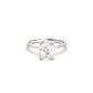 Elongated Cushion Cut Solitaire Diamond Engagement Ring  | Moissanite Engagement Rings
