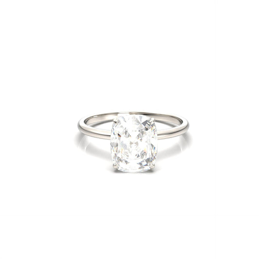 Elongated Cushion Cut Moissanite Solitaire 4 Claw - moissaniteengagementrings